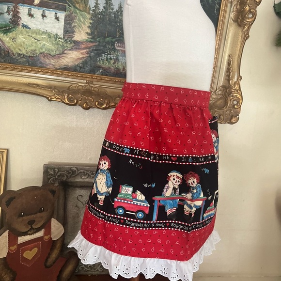 Rare Vintage Daisy Kingdom Raggedy Ann & Andy Handmade Lace Ruffle Skirt - Picture 3 of 9